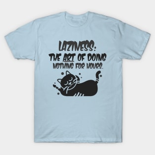 Lazy Cat Masterpiece: A Work of Art T-Shirt